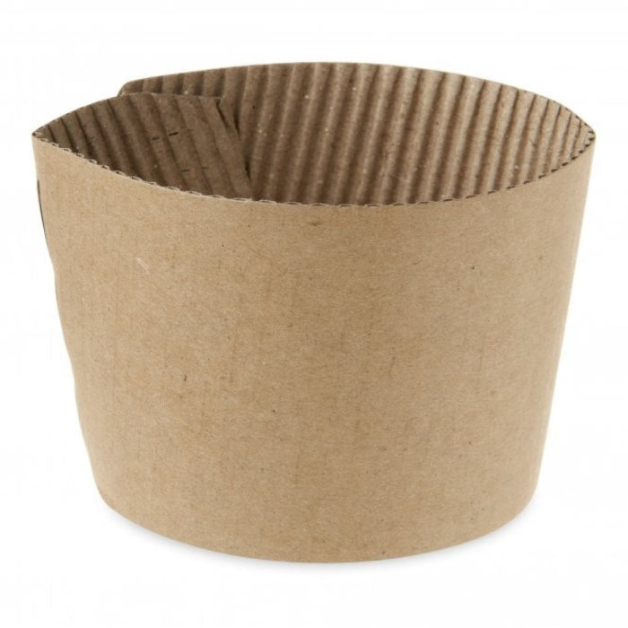 Recyclable Kraft Brown Paper Sleeve For 8oz Paper Cups 1000 Case