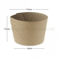 Recyclable Kraft Brown Paper Sleeve For 8oz Paper Cups 1000 Case