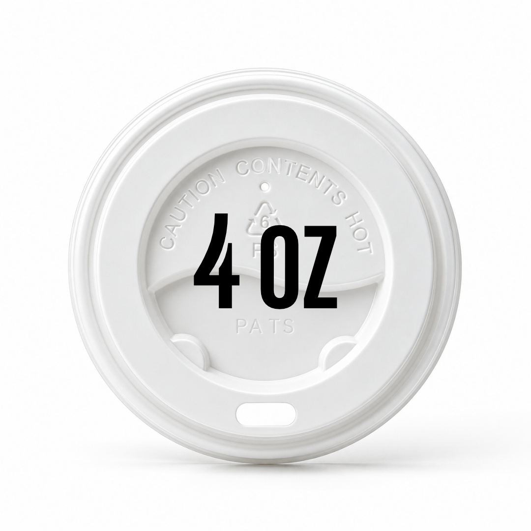 WHITE Lid For 4oz Paper Cup X1000